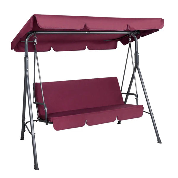 3 seater steel swing bench seat with canopy - canopy swing chair