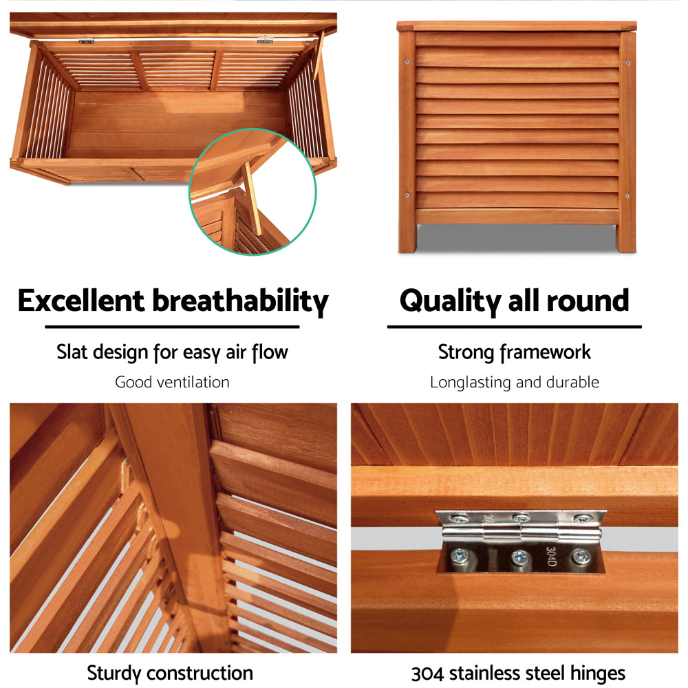 Gardeon Outdoor Storage Bench Box/Seat 210L Wooden
