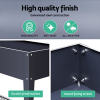 Raised Steel Planter Box 100x40x80cms - Grey