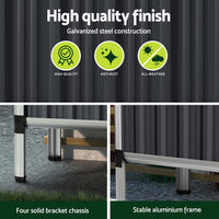 Raised  80x49x74cm Greenhouse Planter x2 - Grey