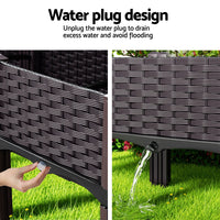 Garden Bed Planter Box Raised Container 120 x 40 x 36cm - Brown