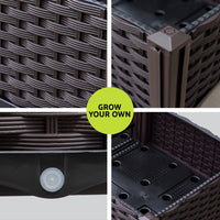 Garden Bed Planter Box Raised Container 120 x 40 x 36cm - Brown