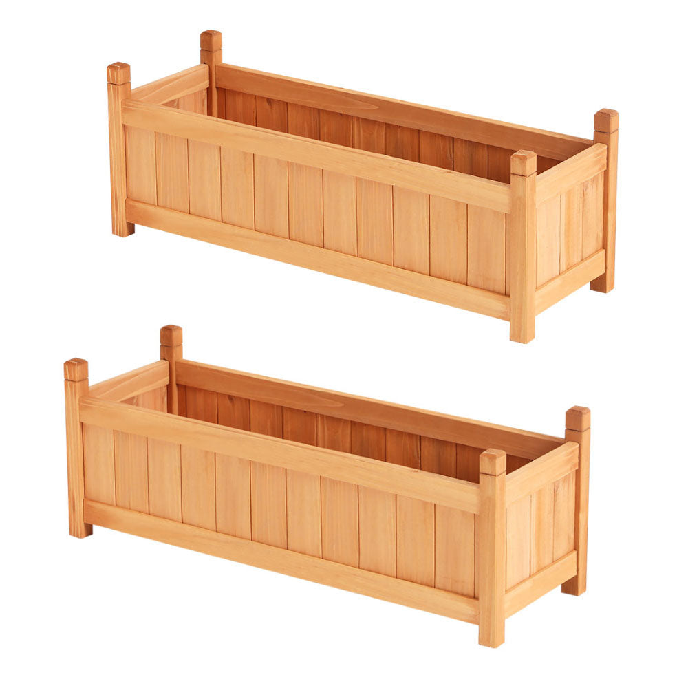 Wooden Planter Box Raised 90 x 30 x 33cms - X2