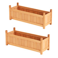 Wooden Planter Box Raised 90 x 30 x 33cms - X2