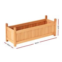Wooden Planter Box Raised 90 x 30 x 33cms - X2