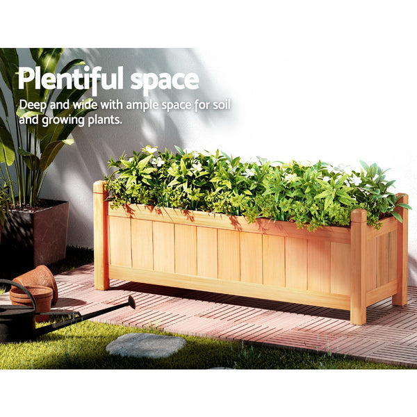Wooden Planter Box Raised 90 x 30 x 33cms - X2