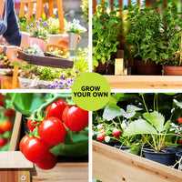 Greenfingers Garden Bed Elevated Wooden Planter Box - 120 x 60 x 80cm