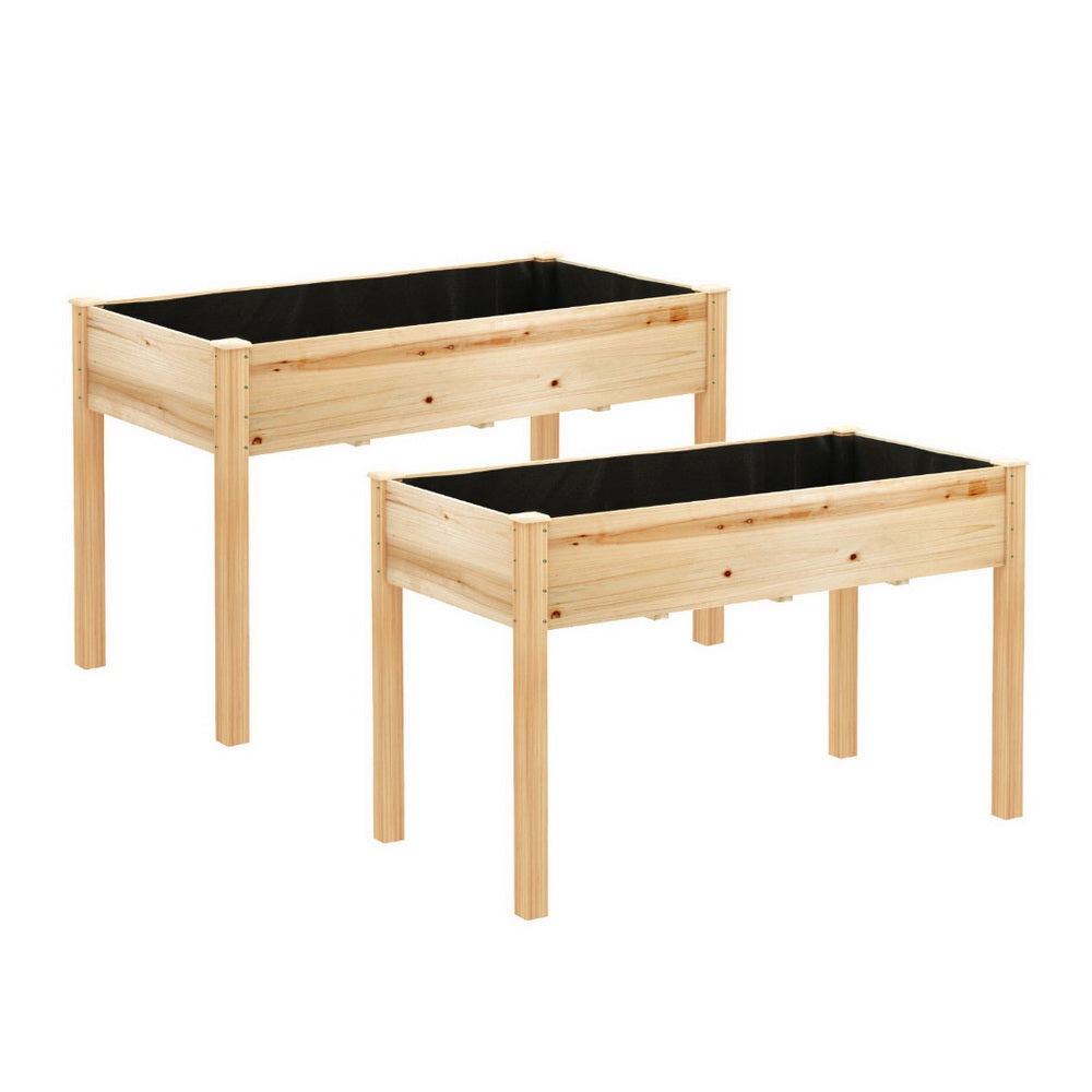 Elevated 120x60x80cm Wooden Planter Box - X2