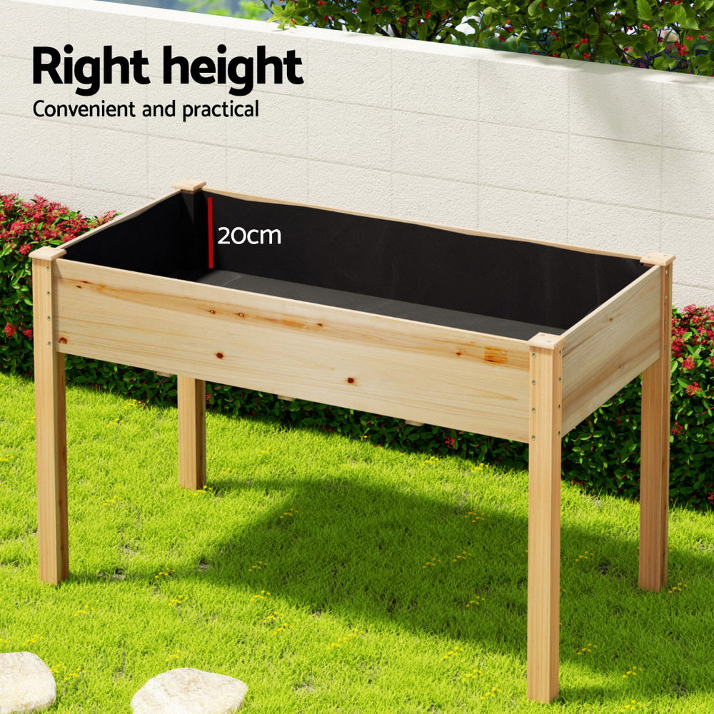 Elevated 120x60x80cm Wooden Planter Box - X2