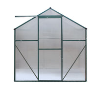 Greenfingers greenhouse aluminium polycarbonate garden shed - 190 x 184cm 3