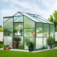 Greenfingers greenhouse aluminium polycarbonate garden shed - 190 x 184cm 8