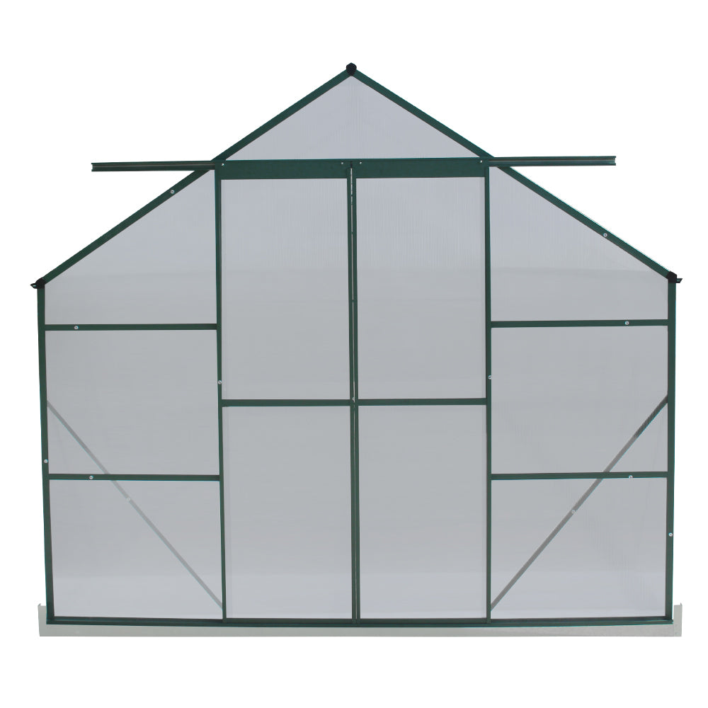 Greenfingers greenhouse aluminium polycarbonate - 6.3 x 2.44 2.1m 4