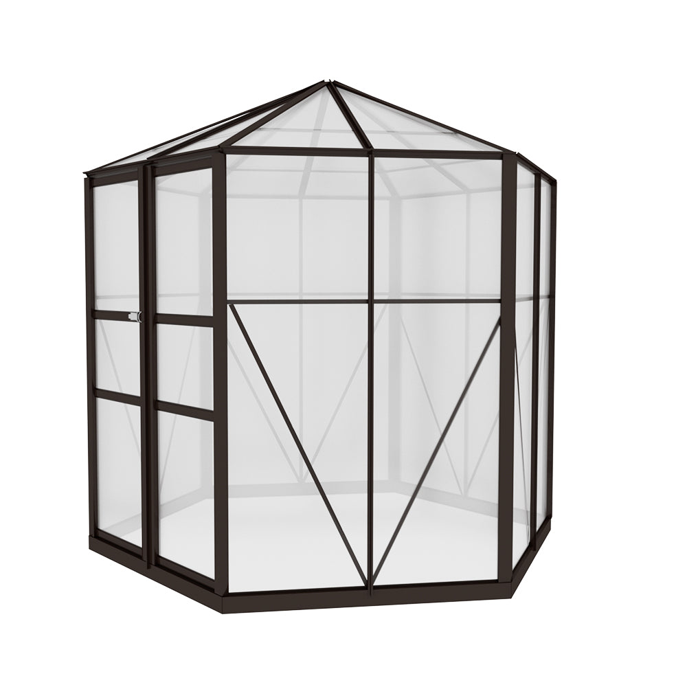 Greenfingers Greenhouse Aluminium Polycarbonate  - 240 x 211 x 232cm