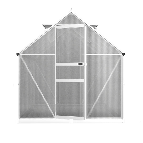 Greenfingers Greenhouse Aluminium Polycarbonate Garden Shed 2.4x1.9m