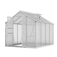 Greenfingers Aluminium Greenhouse Polycarbonate Garden Shed - 242 x 250 x 226cm