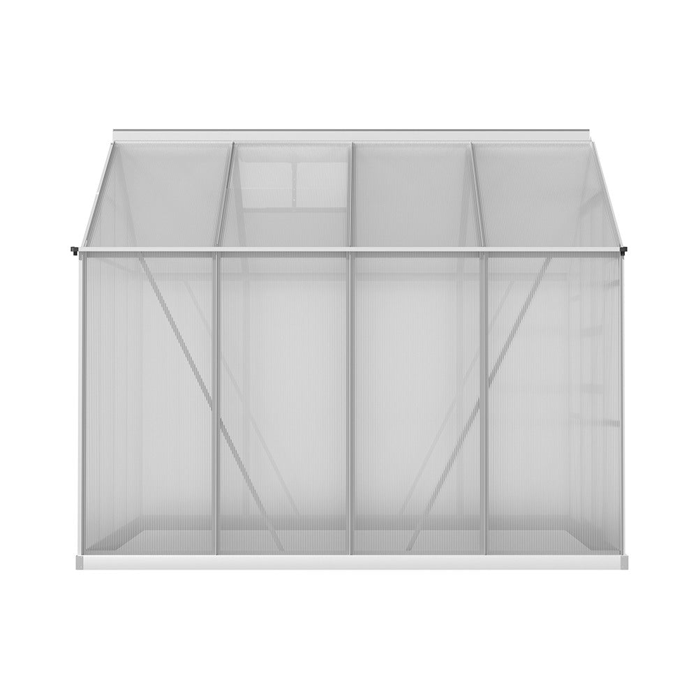 Greenfingers Aluminium Greenhouse Polycarbonate Garden Shed - 242 x 250 x 226cm