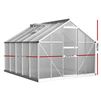Greenfingers greenhouse aluminium polycarbonate garden shed - 302 x 250 195cm 2