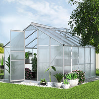 Greenfingers greenhouse aluminium polycarbonate garden shed - 302 x 250 195cm 8
