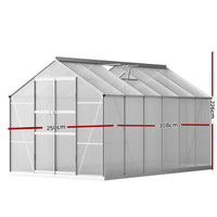 Greenfingers Greenhouse Double Doors Aluminium Garden Shed - 308 x 250 x 226cm
