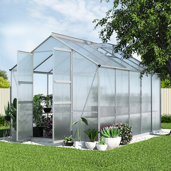 Greenhouse Double Doors Aluminium - 308 x 250 x 226cm