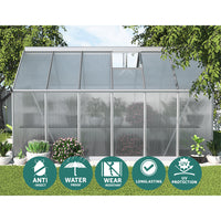 Greenfingers greenhouse aluminium polycarbonate garden shed - 362 x 250 195cm 5