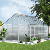 Greenfingers greenhouse aluminium polycarbonate garden shed - 362 x 250 195cm 8