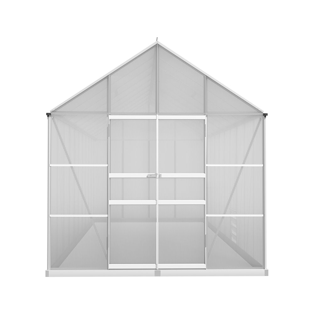 Greenfingers Greenhouse Aluminium Large Green House - 6X2.4m