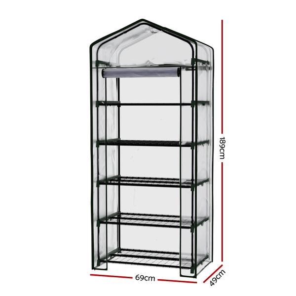 Greenfingers Mini Greenhouse 5 Tiers Garden Bed Planter Box - 189 x 69 x 49cm
