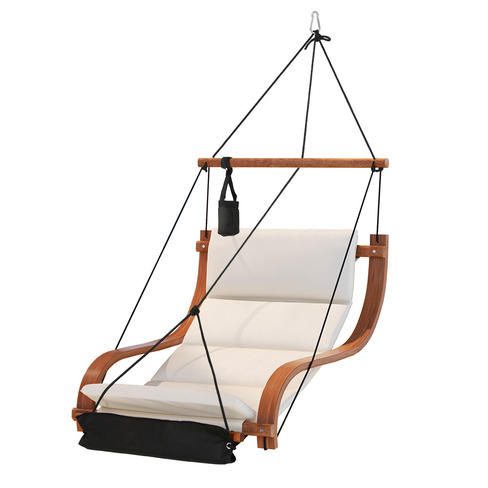 Gardeon Wooden Hanging Chair with Footrest