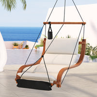 Gardeon Wooden Hanging Chair with Footrest