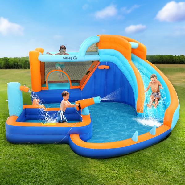 AirMyFun Kids Inflatable Pool Water Slide Park Jumping Castle Bounce 382X381cm