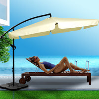 Mountview 3M Outdoor Umbrella Beach Beige With Base-1910112909397200902