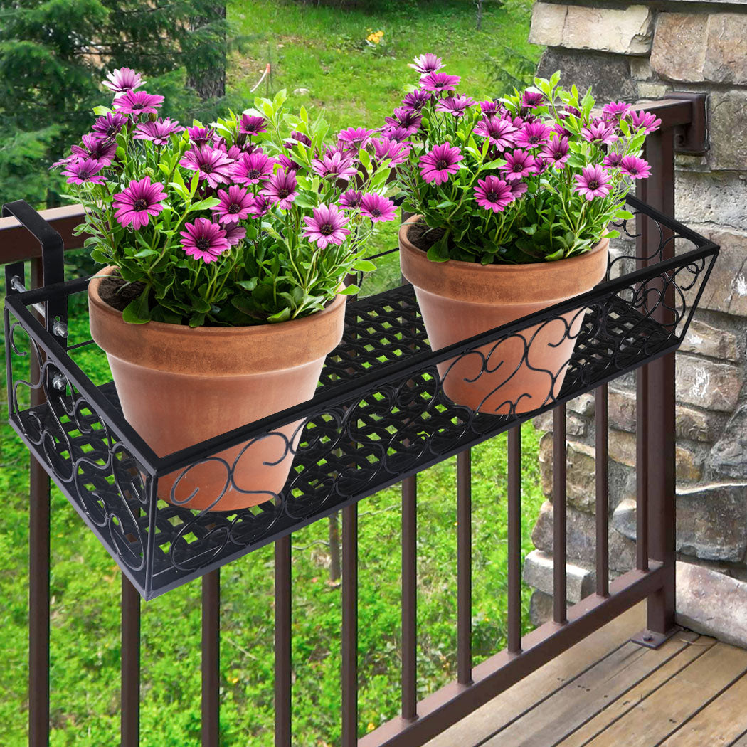 Levede Plant Stand Outdoor Indoor Home Black Rectangle-1910112297100120070
