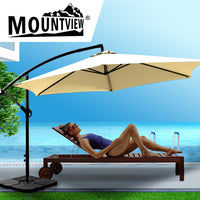 Mountview 3M Outdoor Umbrella Cantilever Grey-1910112902833115142