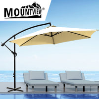 Mountview 3M Outdoor Umbrella Cantilever Beige Without Base-1910112902656954375