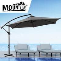 Mountview 3M Outdoor Umbrella Cantilever Grey Without Base-1954802871002337287