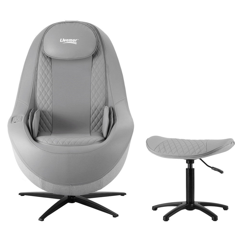 Livemor Massage Chair Electric Recliner 3D ROLI With Foot Stool