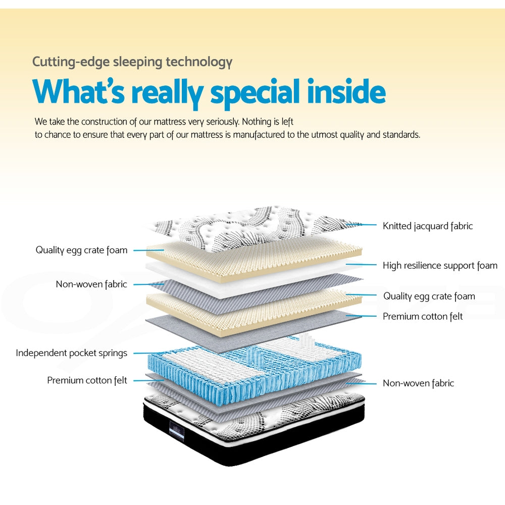 Giselle Bedding 32cm Mattress Euro Top - 3 Sizes