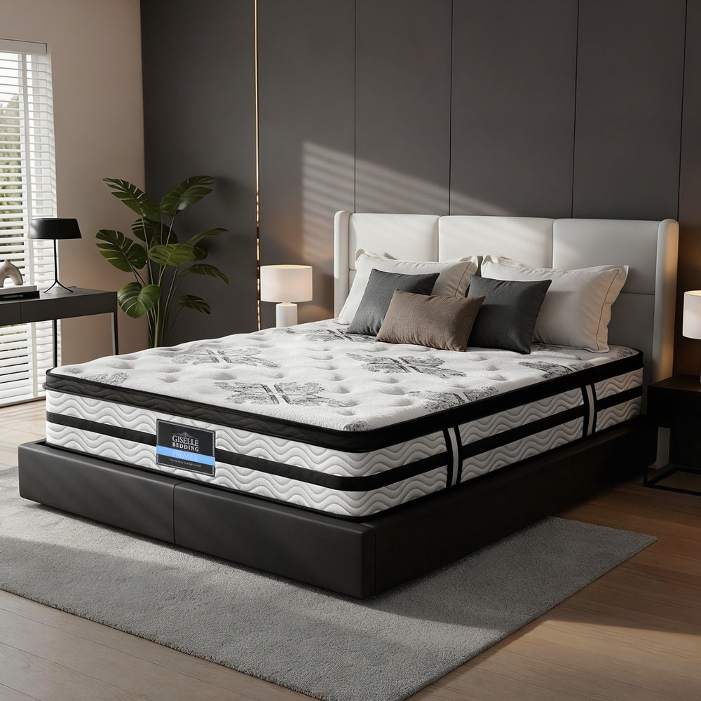 Giselle Bedding 34cm Mattress Euro Top Pocket Spring - 3 Sizes