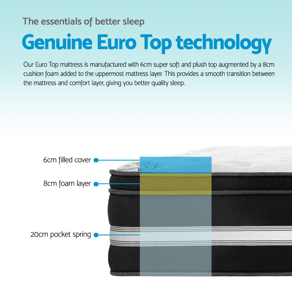 Giselle Bedding 34cm Mattress Cool Gel Memory Foam Queen Or King