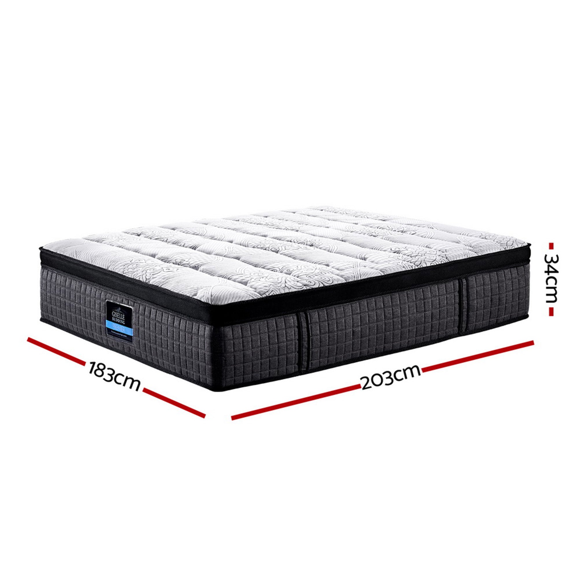 Giselle Bedding 34cm Mattress 9 Zone Latex Foam - Queen Or King