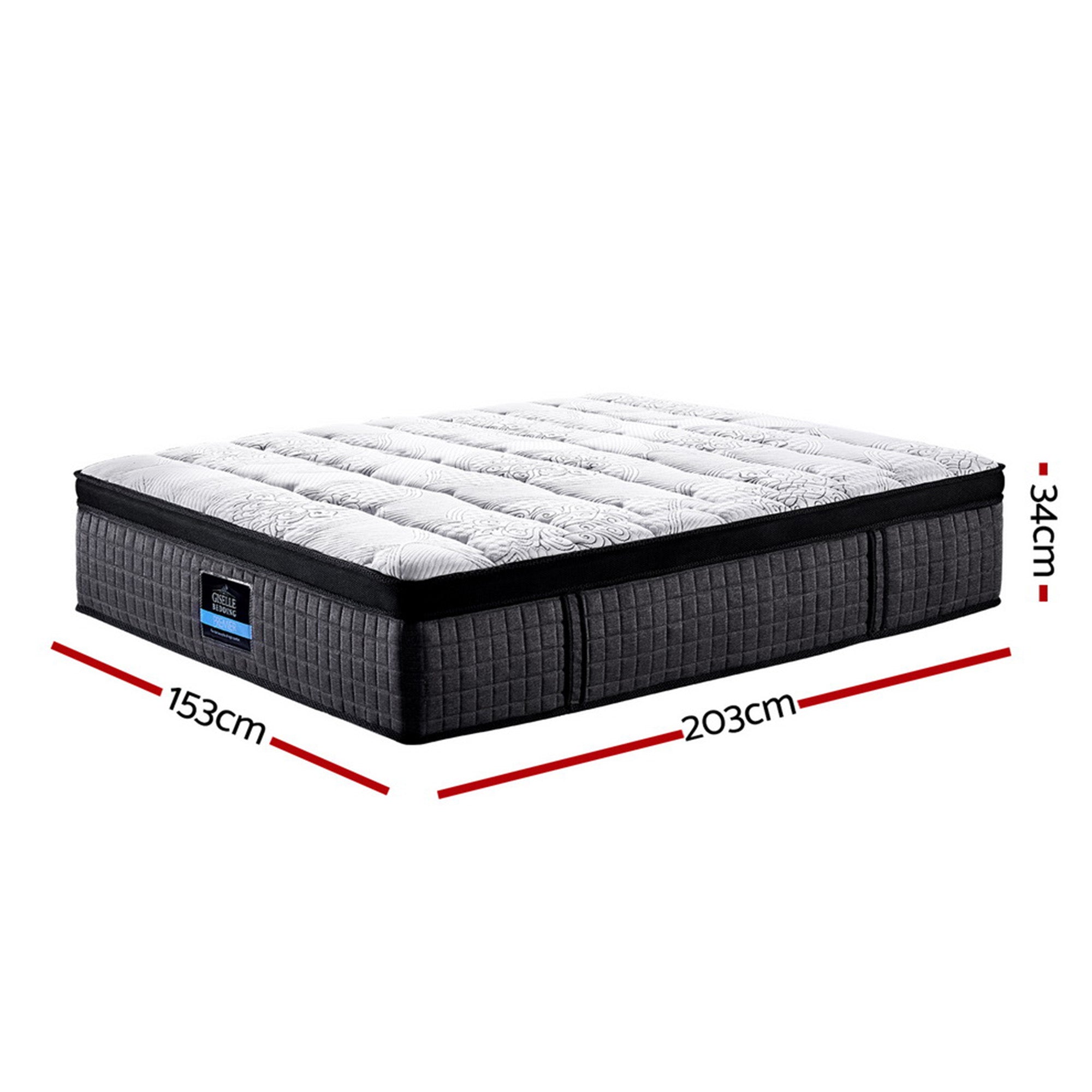 Giselle Bedding 34cm Mattress 9 Zone Latex Foam - Queen Or King