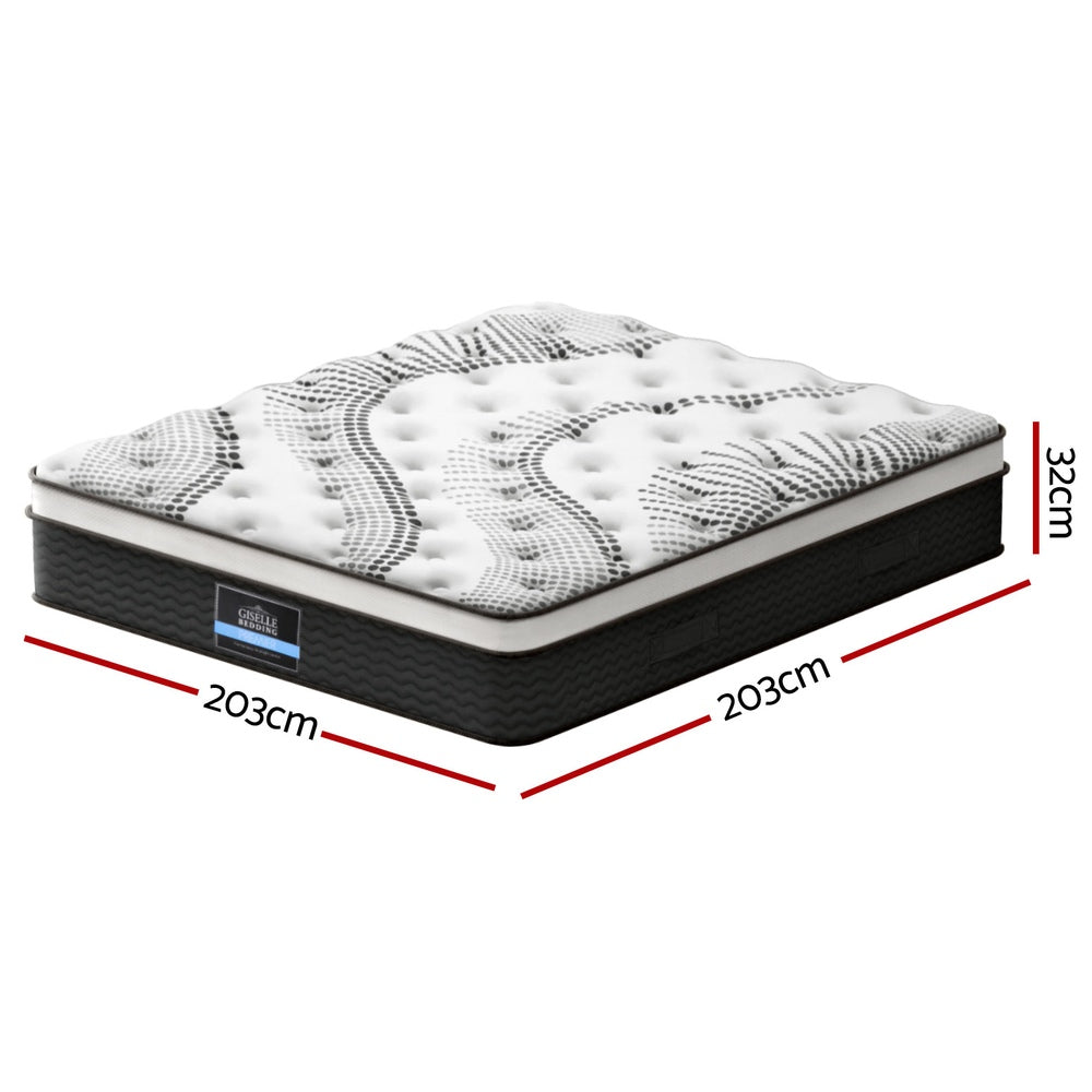 Giselle Bedding 32cm Mattress Euro Top - 3 Sizes