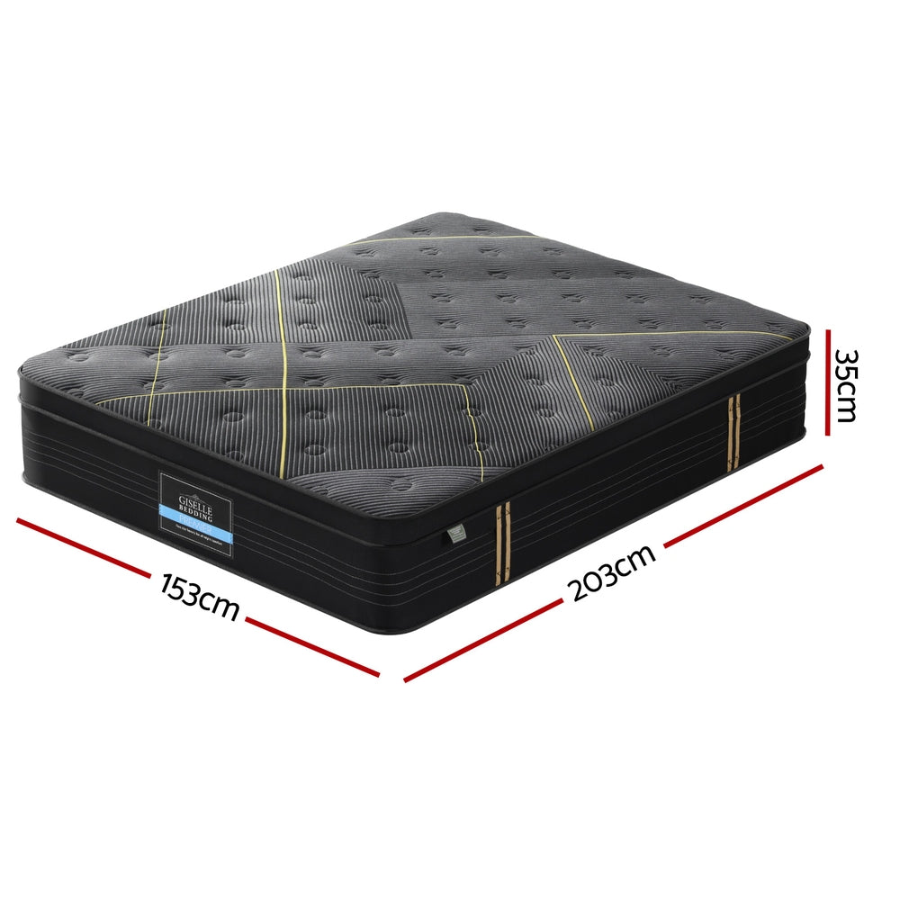 Giselle Mattress 35cm Bed Bamboo Pocket Firm Foam - Queen or King
