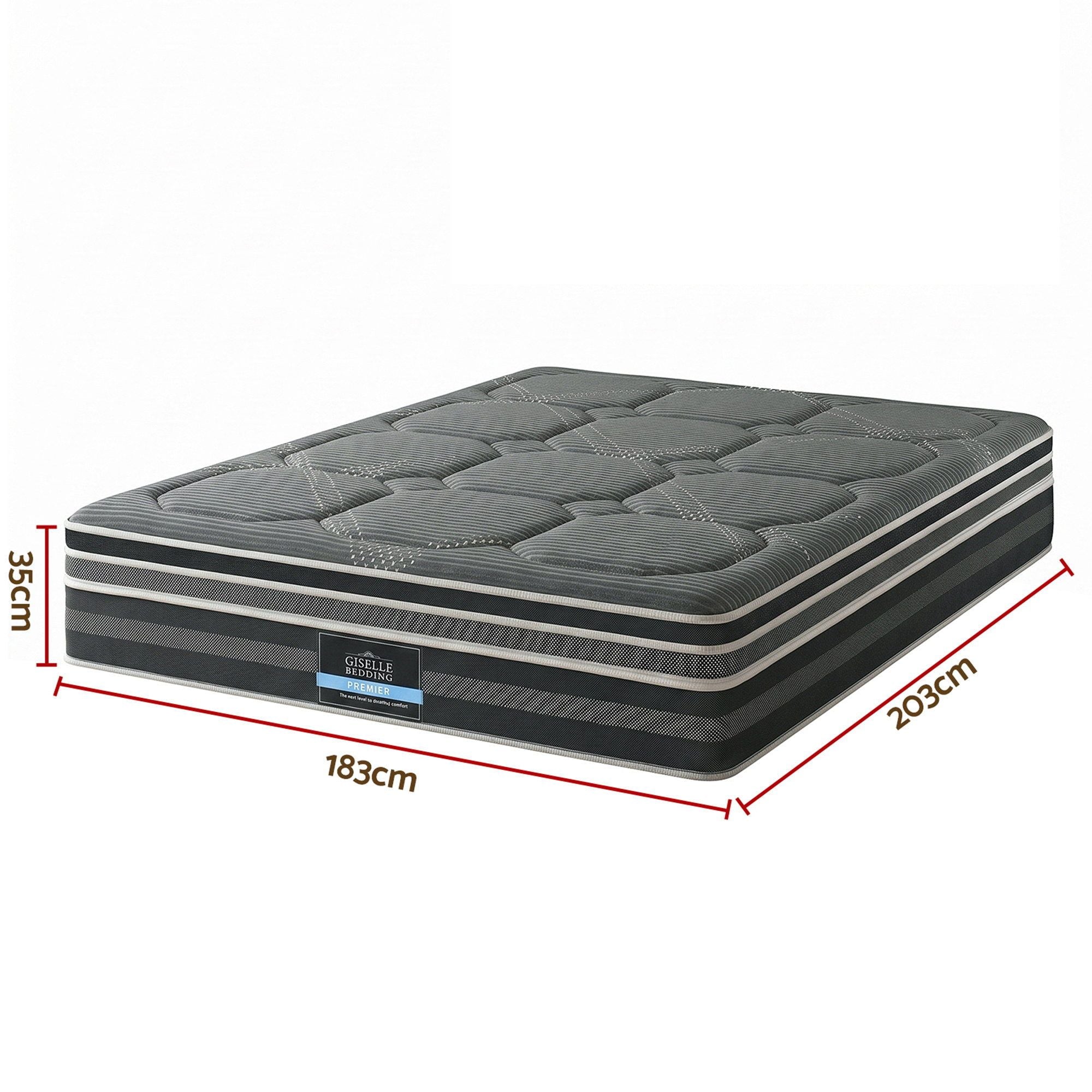 Giselle Mattress 35cm Hybrid Pocket Spring Euro Top Double, Queen or King