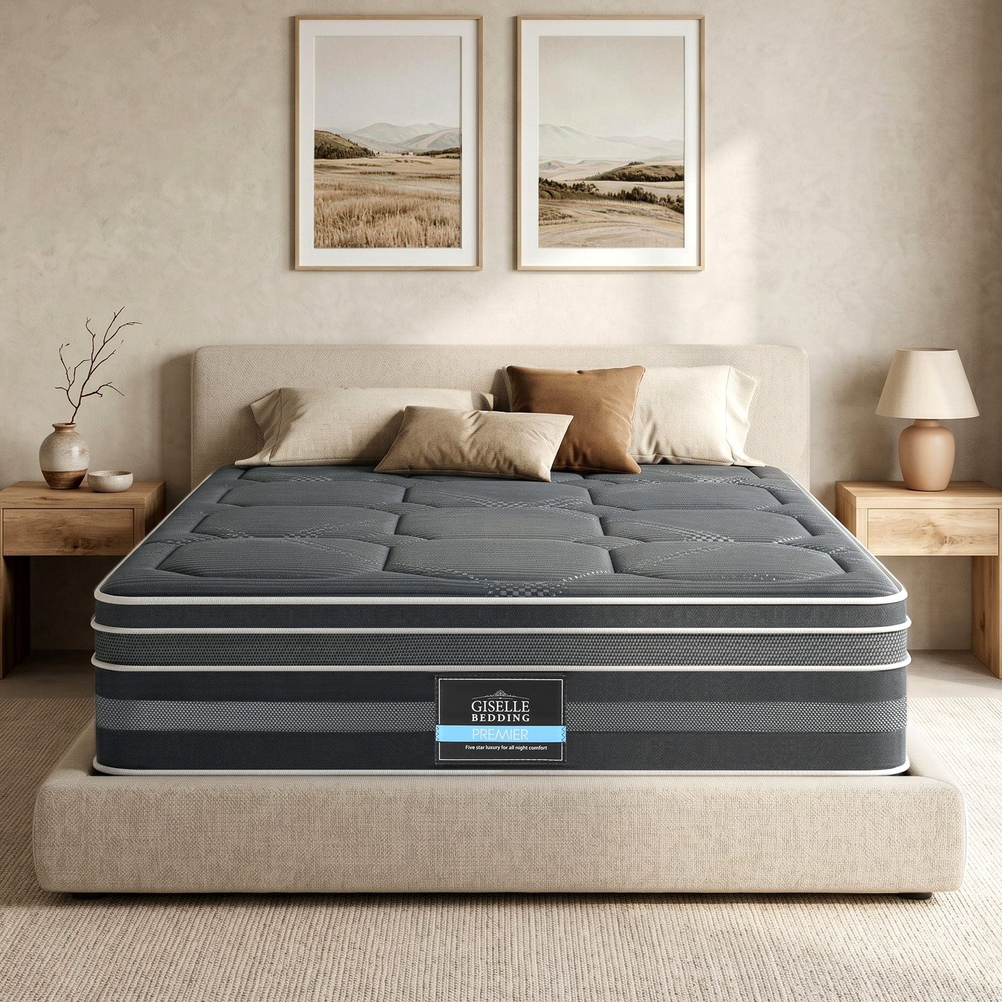 Giselle Mattress 35cm Hybrid Pocket Spring Euro Top Double, Queen or King