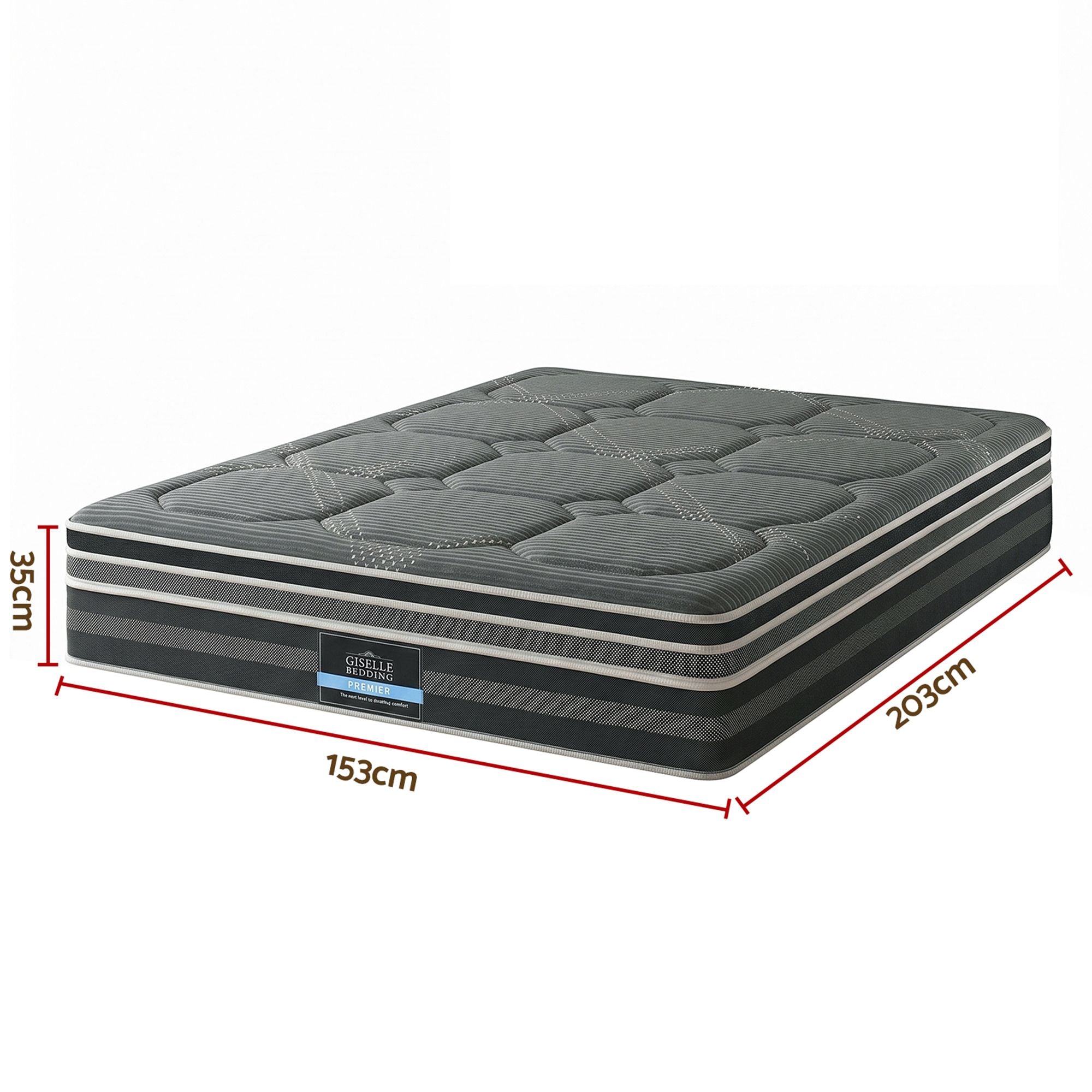 Giselle Mattress 35cm Hybrid Pocket Spring Euro Top Double, Queen or King