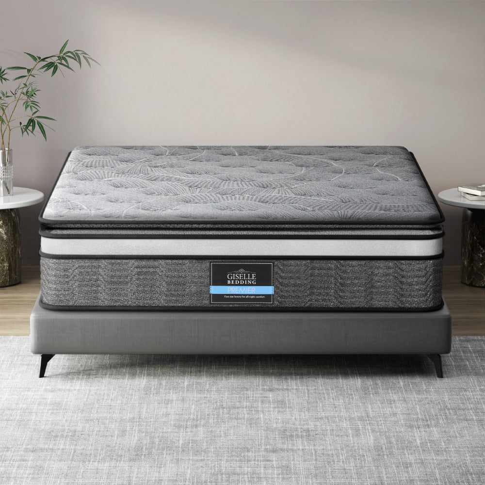 Giselle Bedding 34cm Mattress Double Layer Pocket Spring - 3 Sizes