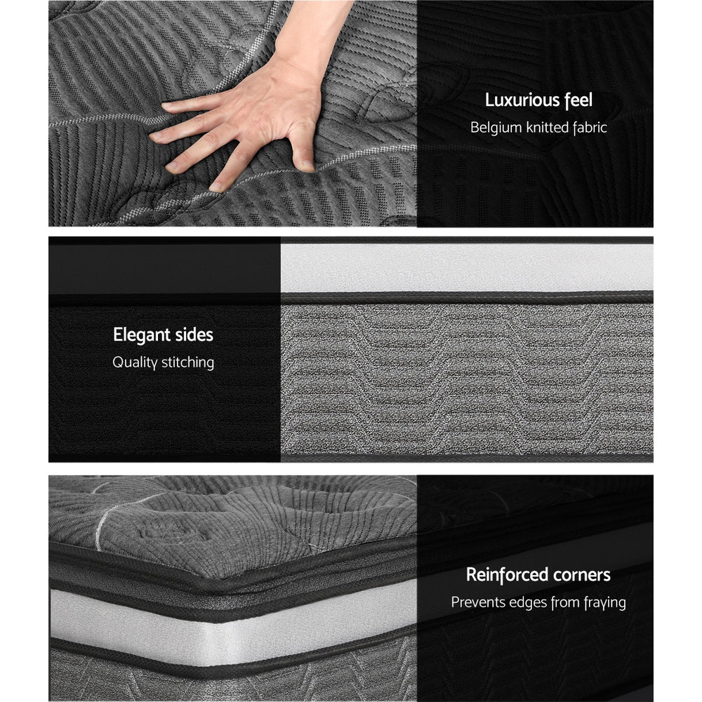 Giselle Bedding 34cm Mattress Double Layer Pocket Spring - 3 Sizes