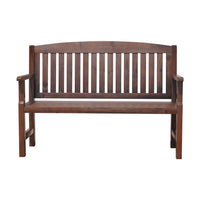 Gardeon Outdoor Garden Bench Wooden 2 Seater - Brown or White